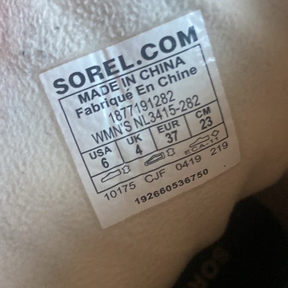 SOREL Phoenix Short Lace Cozy Boot #NL3415-282 BURRO Sz 6 - Picture 8 of 8